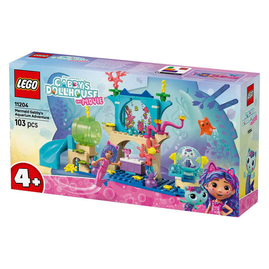 Lego gabby's poppenhuis - zeemeermin gabby's aquariumavontuur constructiespeelgoed (11204)