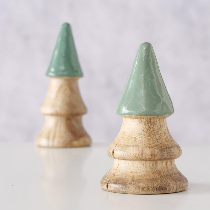 Load image into Gallery viewer, Boltze home kerstbomen hout set a 2 stuks h11 en h13
