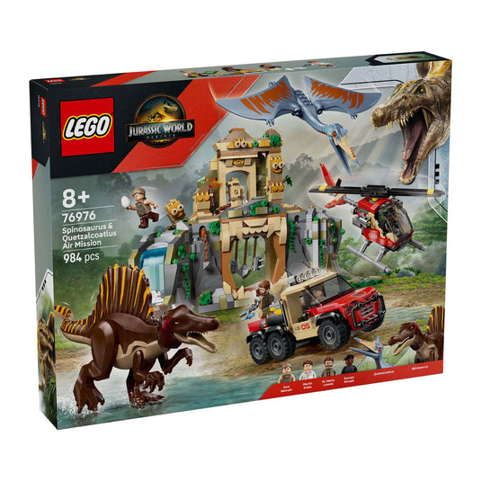 Lego jurassic world 76976 spinosaurus en quetzalcoatlus luchtmissie