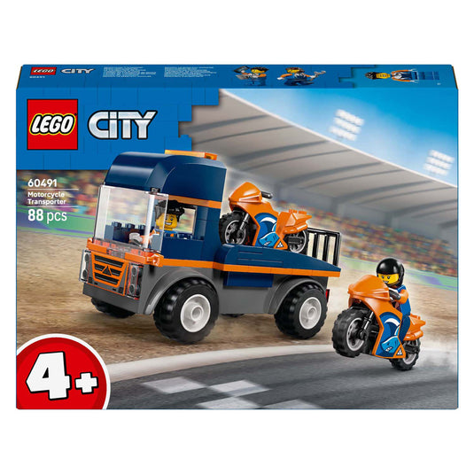 Lego city 60491 transportwagen voor motoren