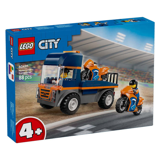 Lego city 60491 transportwagen voor motoren