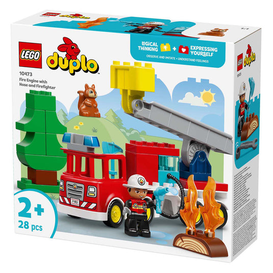 Lego duplo - brandweertruck - inclusief slang en brandweerman