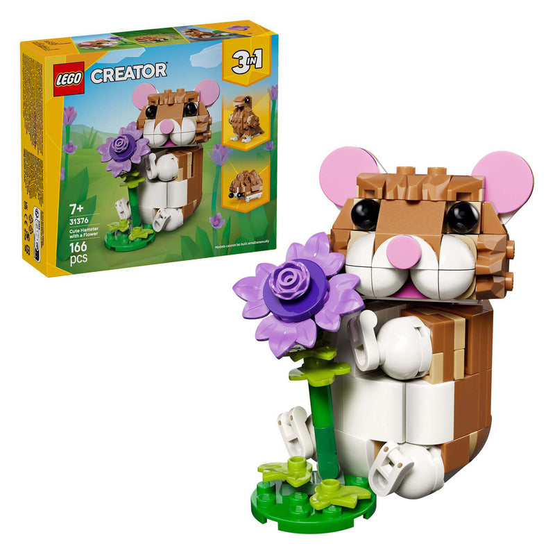 Chargez l'image dans la visionneuse de la galerie, Lego creator 31376 schattige hamster met bloem
