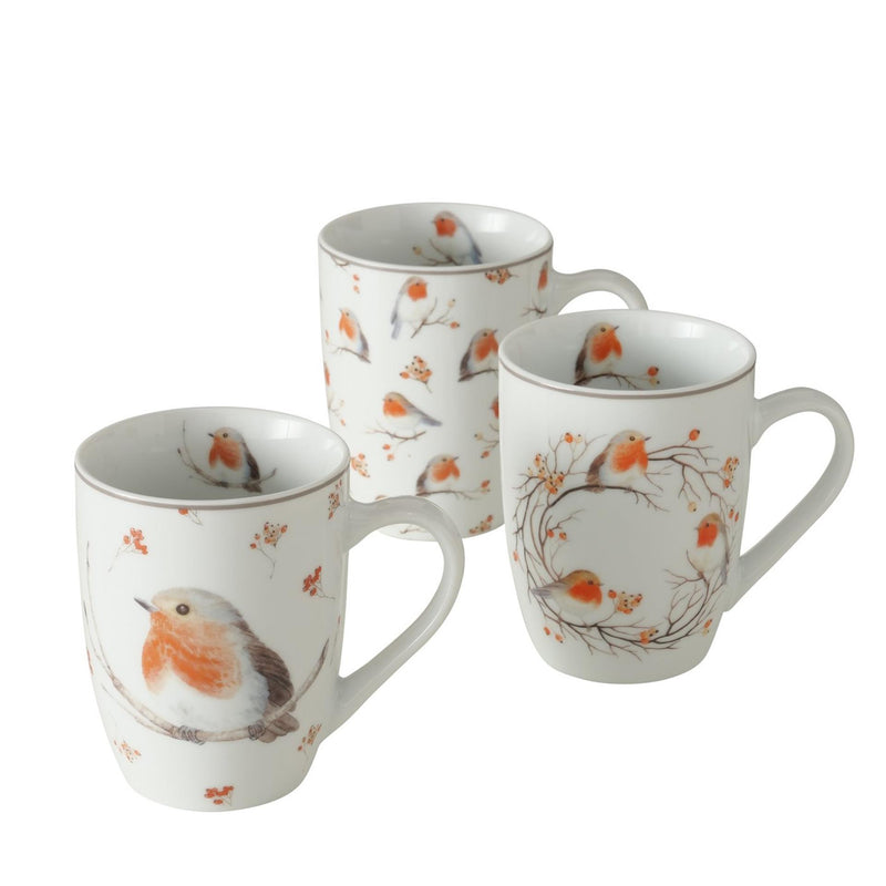 Load image into Gallery viewer, Boltze home beker ruby roodborst 330ml porselein
