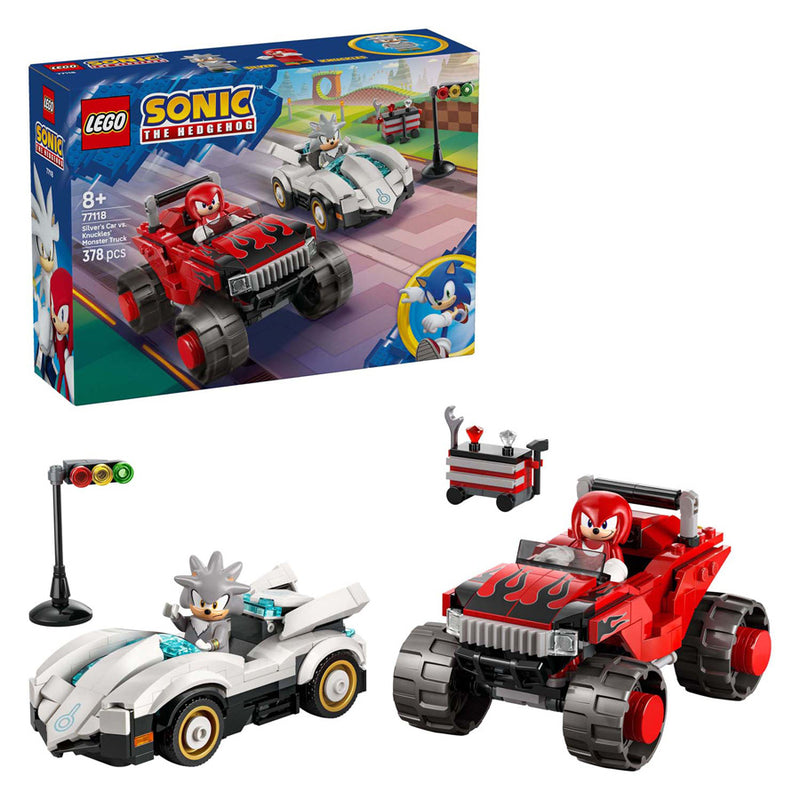 Laden Sie das Bild in Galerie -Viewer, Lego sonic the hedgehog 77118 silvers auto vs. knuckles' monstertruck
