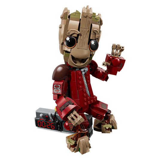 Lego marvel groot in ravager jumpsuit - bouwbaar superheld speelgoed voor kinderen - 76341