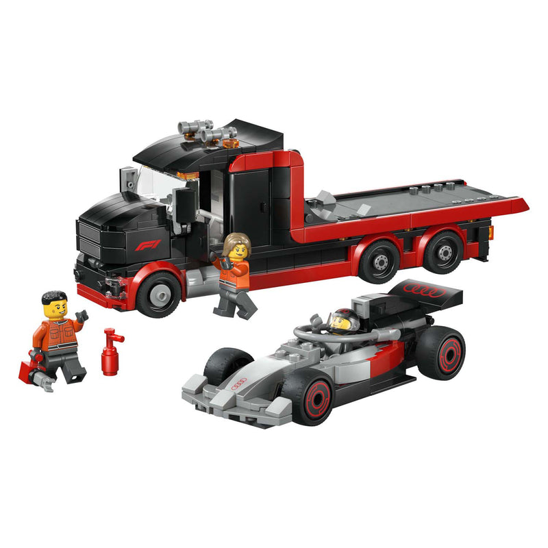 Afbeelding laden in galerijviewer, Lego city 60493 f1 displaytruck met audi f1 racewage
