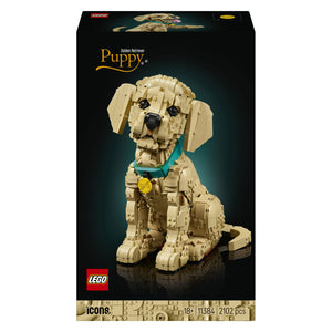 Lego ® icons golden retriever puppy - decoratieve dierenfiguur - bouwset voor volwassenen - 11384