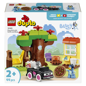 Lego duplo bluey pizzameisjes met muffin en bluey educatief speelgoed voor peuters 10469