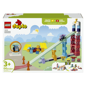 Lego duplo stad 3-in-1 creatieve hellingen met voertuigen - auto speelgoed voor peuters 10478