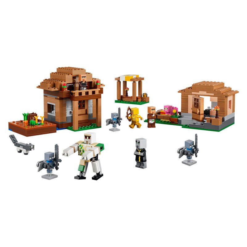 Chargez l'image dans la visionneuse de la galerie, Lego minecraft oproeper dorpsaanval speelgoed voor kinderen met 11 figuren uit de videogame 21596
