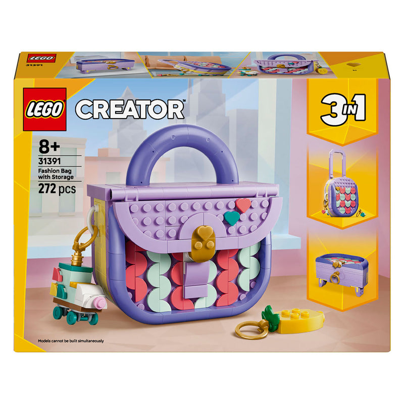Laden Sie das Bild in Galerie -Viewer, Lego creator 3in1 stijlvolle tas met opbergruimte, koffer en opbergdoosje speelgoed 31391
