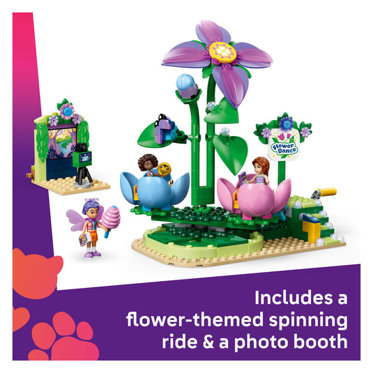 Lego friends draaiende theekopjesattractie met bloementhema speelgoed voor kinderen vanaf 7 jaar 42702