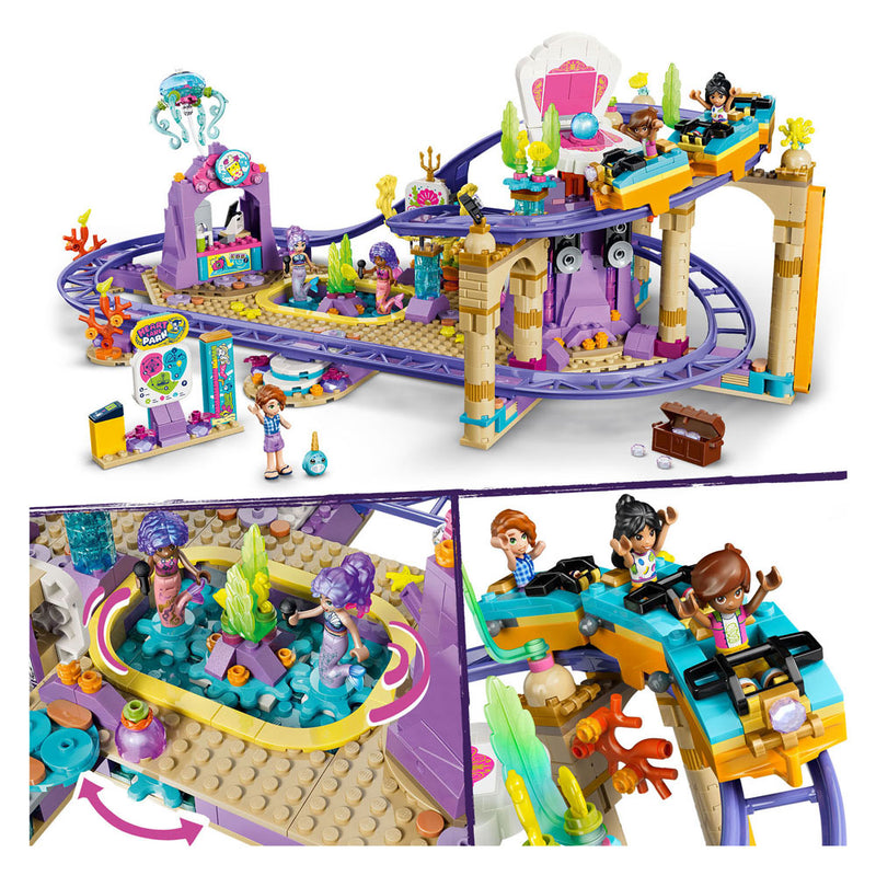 Afbeelding laden in galerijviewer, Lego friends zeemeerminnenachtbaan pretpark speelgoed voor kinderen met poppetjes 42703
