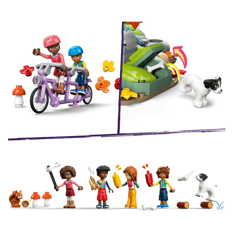 Afbeelding laden in galerijviewer, Lego friends gezellige boshut in de herfst speelgoed met dieren figuren en poppetjes 42705

