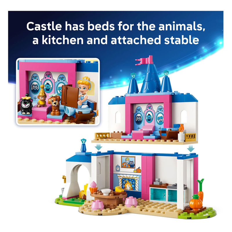 Afbeelding laden in galerijviewer, Lego ® ǀ disney princess assepoesters kasteel met dierenvriendjes - bouwspeelgoed voor kinderen met assepoester en 4 dieren - 43283
