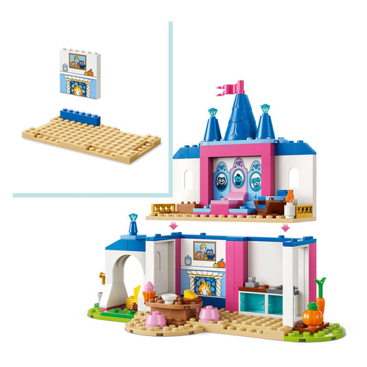 Lego ® ǀ disney princess assepoesters kasteel met dierenvriendjes - bouwspeelgoed voor kinderen met assepoester en 4 dieren - 43283