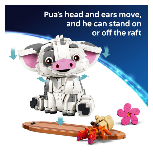 Lego ǀ disney vaiana pua bouwbaar dieren speelgoed voor kinderen en decoratie 43292
