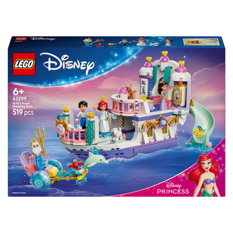 Chargez l'image dans la visionneuse de la galerie, Lego ǀ disney princess ariëls koninklijke trouwboot bouwpakket voor kinderen met 7 poppetjes 43299
