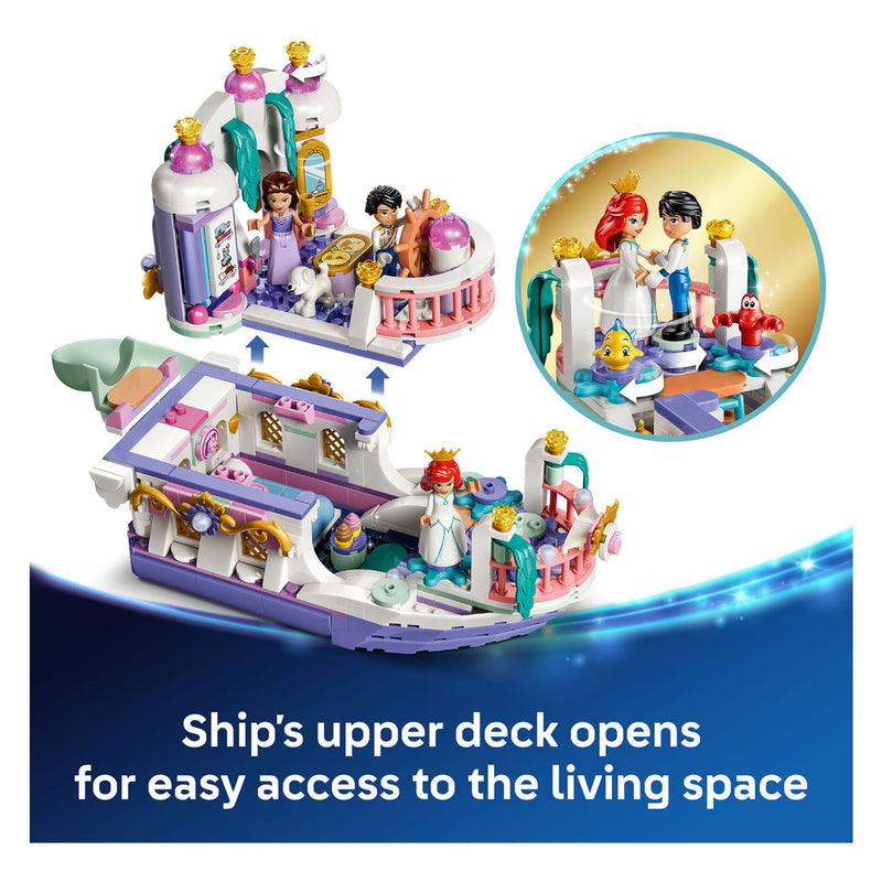 Chargez l'image dans la visionneuse de la galerie, Lego ǀ disney princess ariëls koninklijke trouwboot bouwpakket voor kinderen met 7 poppetjes 43299
