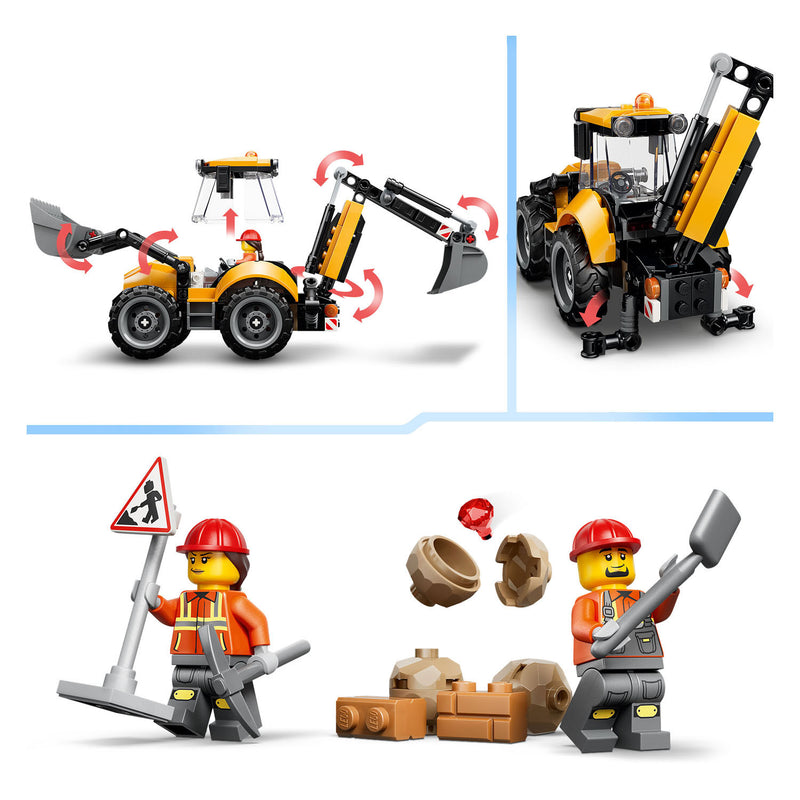 ギャラリービューアに画像をロードする, Lego city gele graaflaadmachine speelgoed voor kinderen en kinderkamer decoratie 60480
