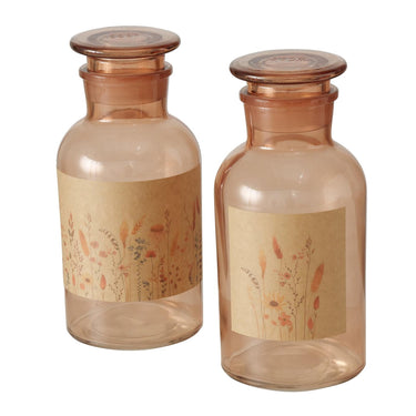 Boltze home apothekers fles kornelia 10xh22cm glas