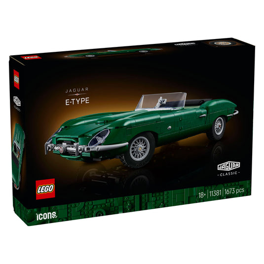 Lego icons jaguar e-type - klassieke sportwagen auto - 11381