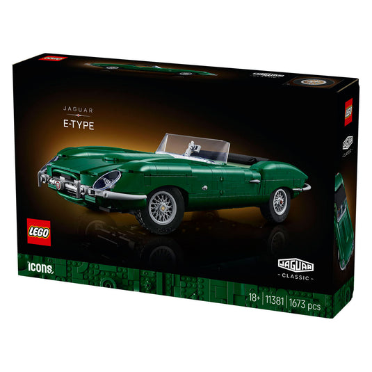Lego icons jaguar e-type - klassieke sportwagen auto - 11381