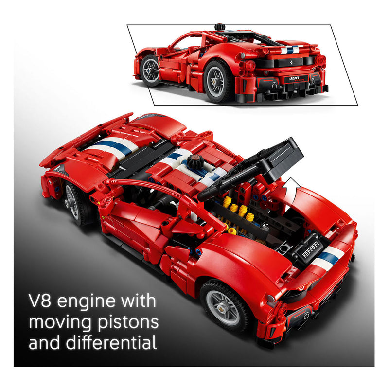 Afbeelding laden in galerijviewer, Lego technic ferrari 488 pista auto speelgoed voor kinderen en decoratie 42235
