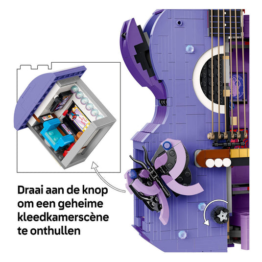 Lego editions olivia rodrigo's dubbele gitaar bouwpakket voor kinderen en tienerkamer decoratie - 43031