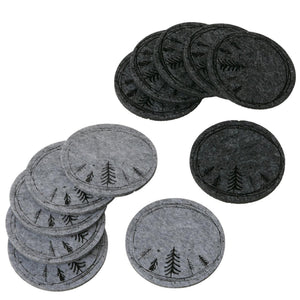 Boltze home onderzetter oslo 6-delig d10cm vilt