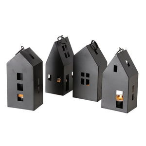 Boltze home lantaarn bryne house 6x8xh17cm metaal zwart
