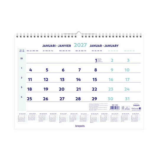 Brepols maandkalender 2026 46x31cm