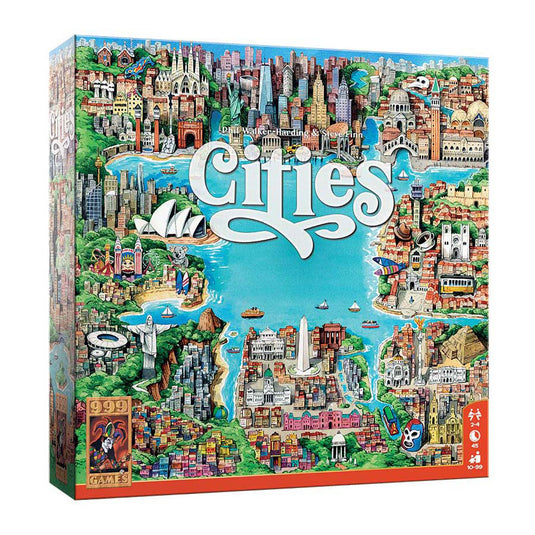 999games 999 games cities bordspel (nederlands, 2 - 4 spelers, 30 minuten, vanaf 10 jaar)