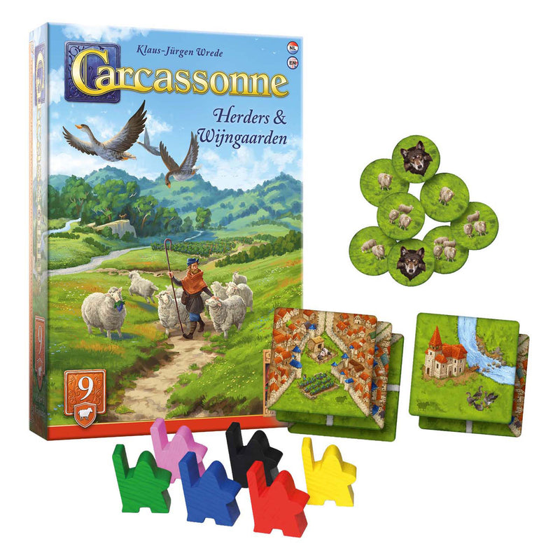 Afbeelding laden in galerijviewer, 999games 999 games carcassonne herders wijngaarden uitbreiding
