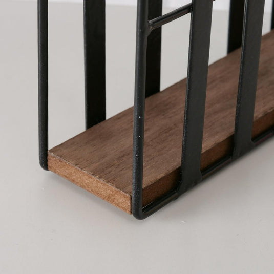 Boltze home servethouder lurio metaal hout l8 x b5 x h15cm verkrijgbaar in wit of zwart