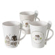 Boltze home mok met dessin huisjes incl lepel 330ml