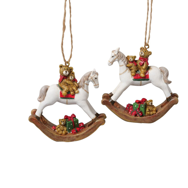 Load image into Gallery viewer, Boltze home kersthanger hobbelpaard h7cm
