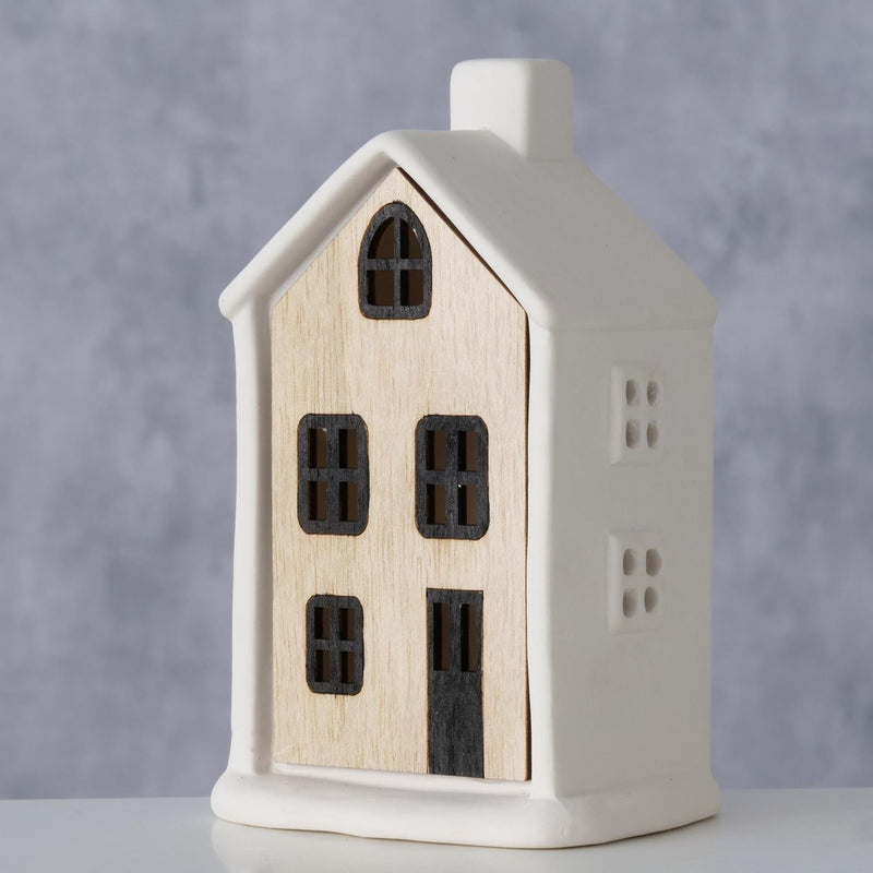 Afbeelding laden in galerijviewer, Boltze home huisje homewood porselein led h13cm
