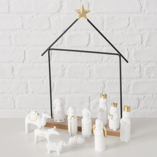 Boltze home kerststal 12-delig 22x6x32cm