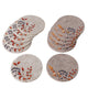 Boltze home onderzetterset vilt met bloemen 6 stuks