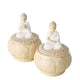 Boltze home voorraadpot boeddah h14 2 assorti