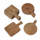 Boltze home onderzetters mangohout choppy in snijplankvorm 4 stuks- dia 10cm