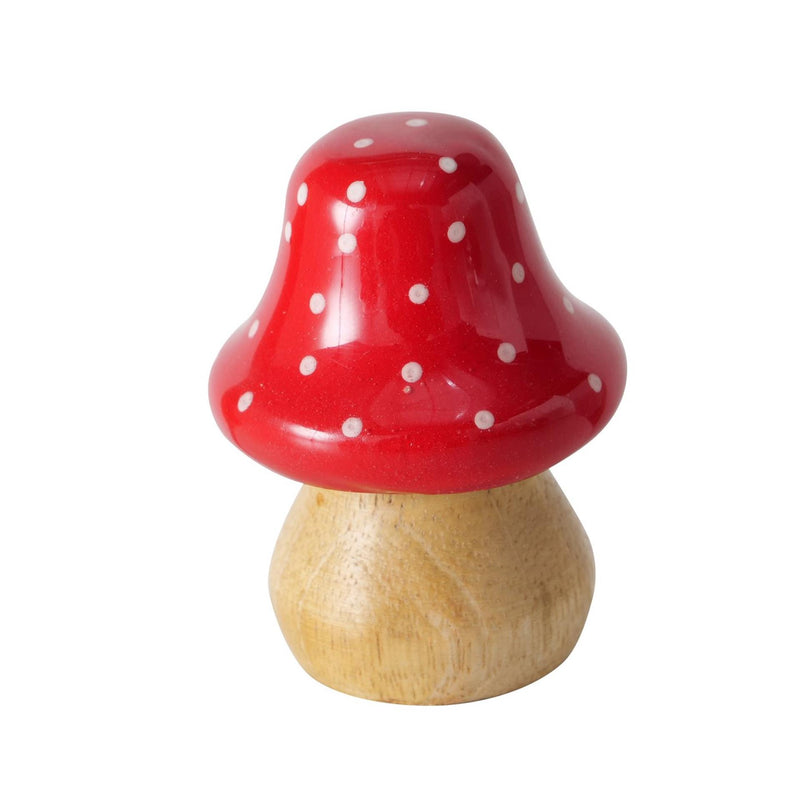 Chargez l'image dans la visionneuse de la galerie, Boltze home beeld paddenstoel mango hout dia.3,5x5cm rood
