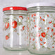 Boltze home voorraadpot 'emily' aardbei glas 500ml dia.9x13cm 2 assorti