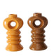Boltze home kandelaar aardewerk h14cm oranje bruin