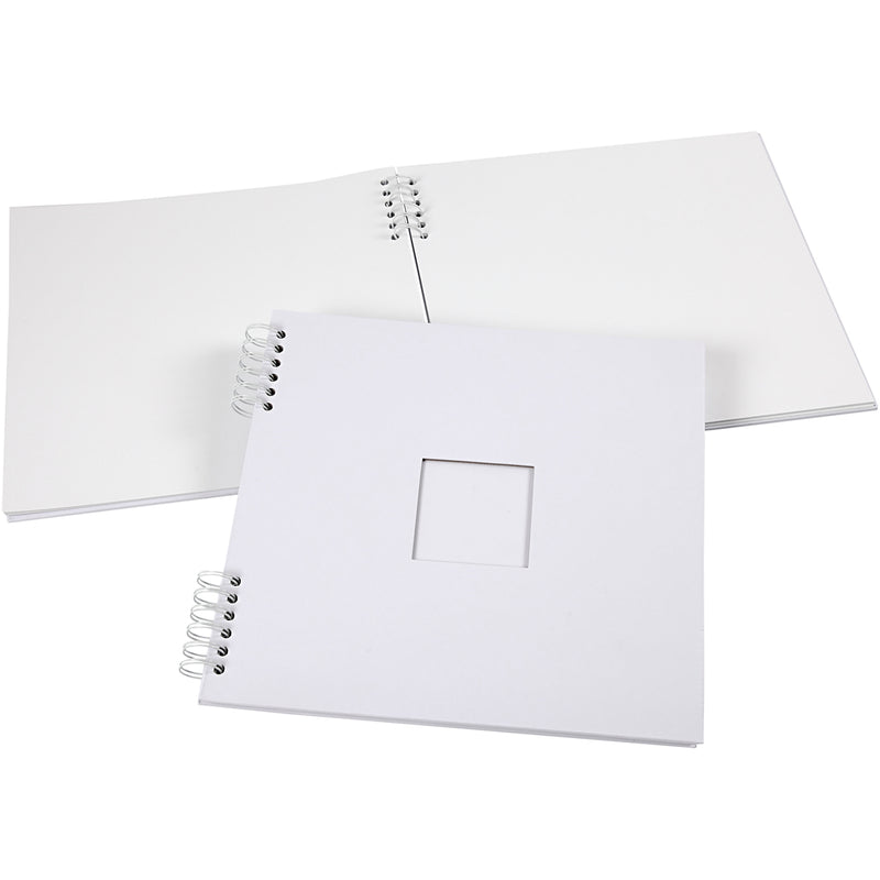 Load image into Gallery viewer, Https: www.cchobby.nl spiraal-gebonden-scrapbook-afm-30-5x30-5-cm-250-gr-wit-1-stuk
