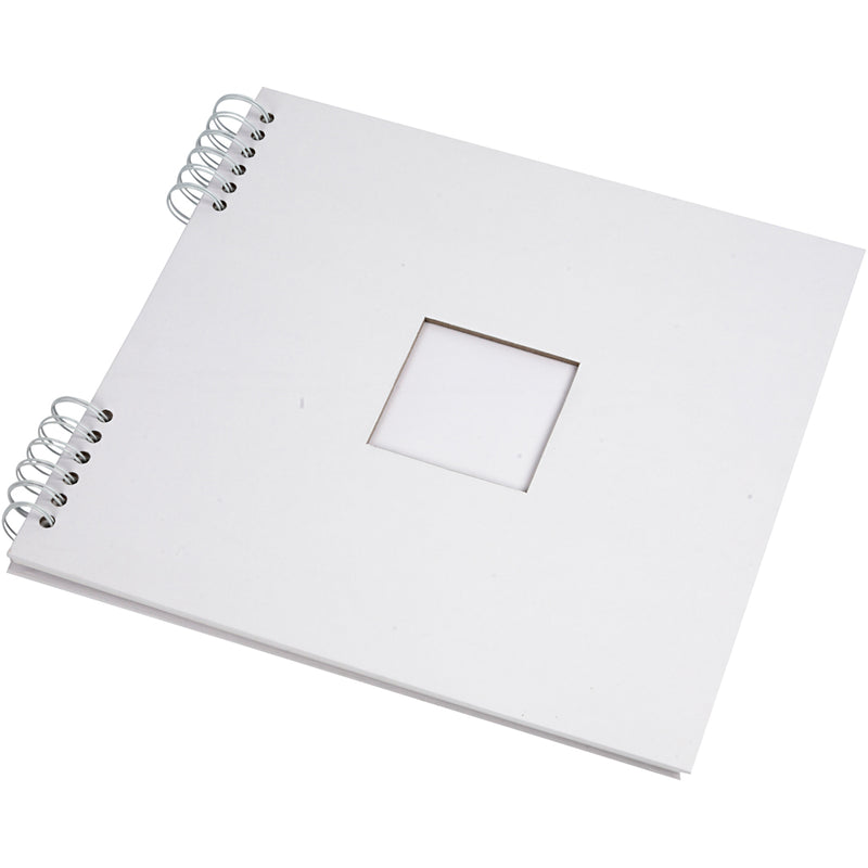 Load image into Gallery viewer, Https: www.cchobby.nl spiraal-gebonden-scrapbook-afm-30-5x30-5-cm-250-gr-wit-1-stuk
