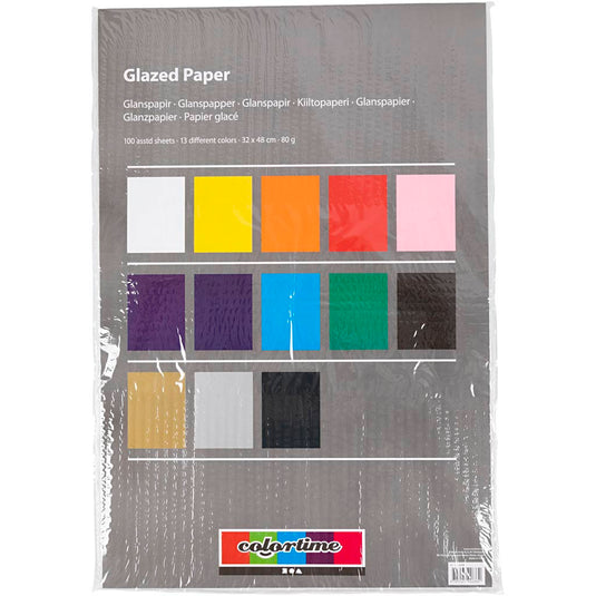 Https: www.cchobby.nl glanspapier-vel-32x48-cm-80-gr-diverse-kleuren-100-vel-1-doos