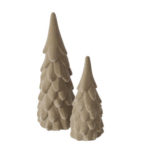 Boltze home decoratief kerstboom 2-delig h22 cm polyresin beige